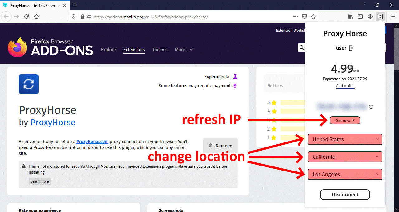 Refresh IP, change location